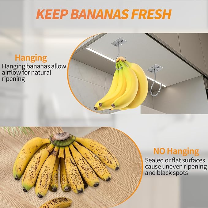 Banana Hook Under Cabinet, Adhesive Bananas Hanger - Image 5
