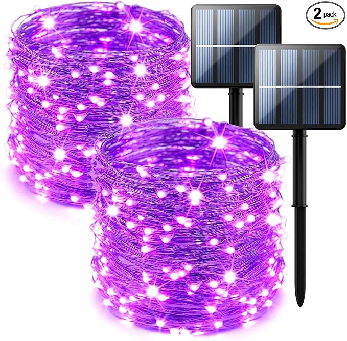 Selarlyt 2-Pack 200 LED Solar Fairy Lights Outdoor, Upgraded Oversize Lamp by SelarlytLighting