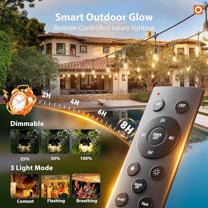 addlon 100FT Outdoor String Lights LED - Image 2