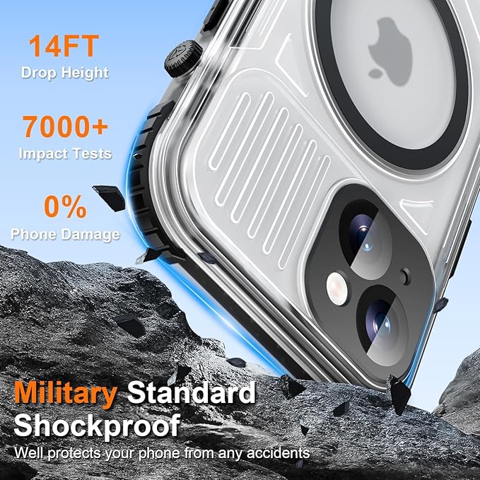 WIFORT for iPhone 15 Plus Waterproof Case, 360 Full Body Sealed Protection - Image 9
