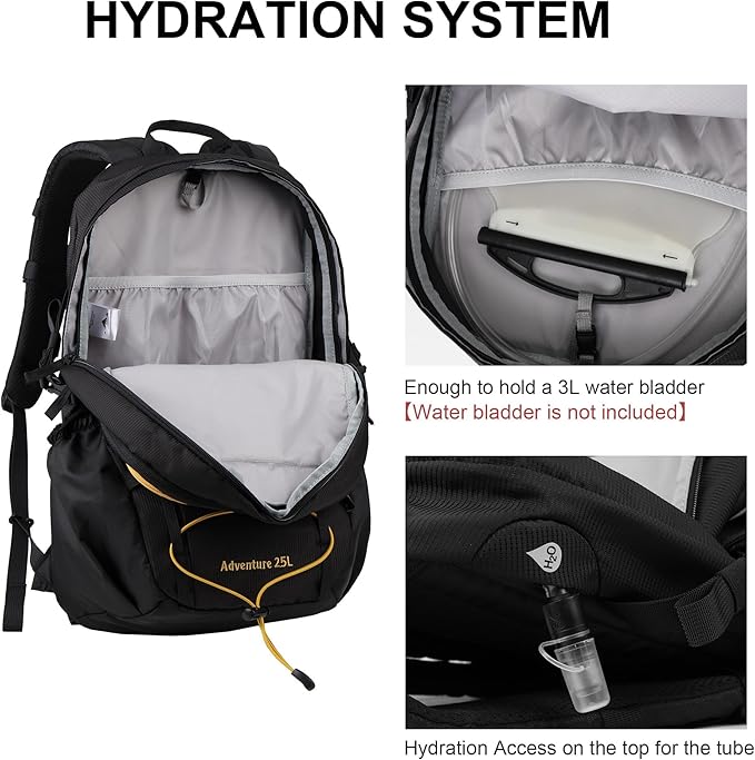 MOUNTAINTOP Hiking Backpack, 25L Camping Backpack, Men Women Hiking Daypack - Image 4