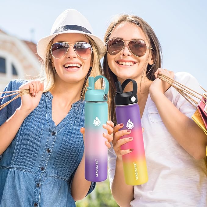 SENDESTAR Stainless Steel Wide Mouth Water Bottle 24oz Double Wall Vacuum - Image 6