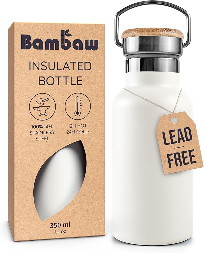 Bambaw 12 oz Water Bottle Stainless Steel by Bambaw