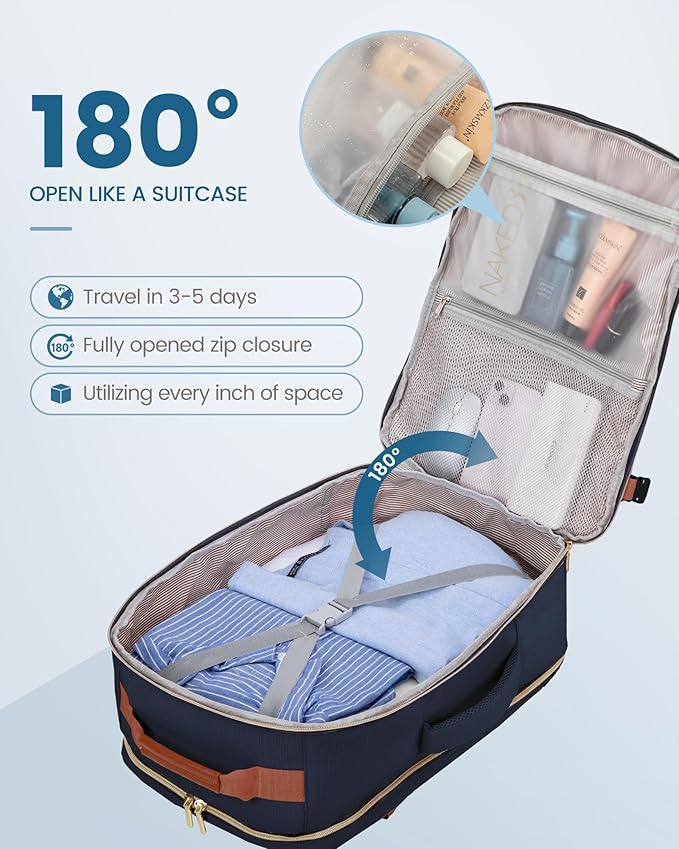 LOVEVOOK Travel Backpack for Women & Men 40L, Airline Approved Carry On - Image 2