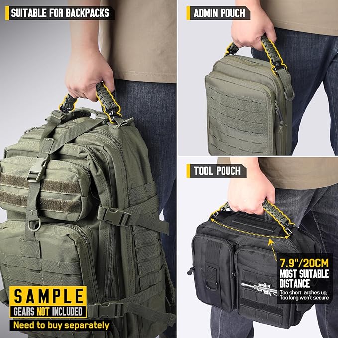 Tactical Paracord Handle，9-core Weaving Paracord Strap - Image 3