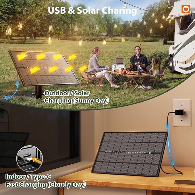 addlon 198FT Solar String Lights Outdoor Waterproof 6W Panel - Image 5
