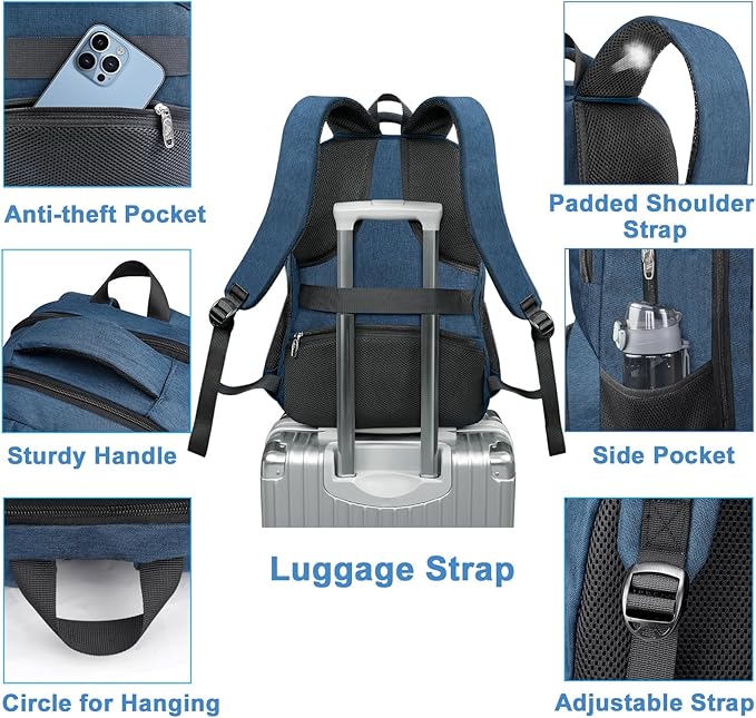MATEIN Lunch Backpack for Men, 17 Inch Travel Laptop Backpack - Image 5