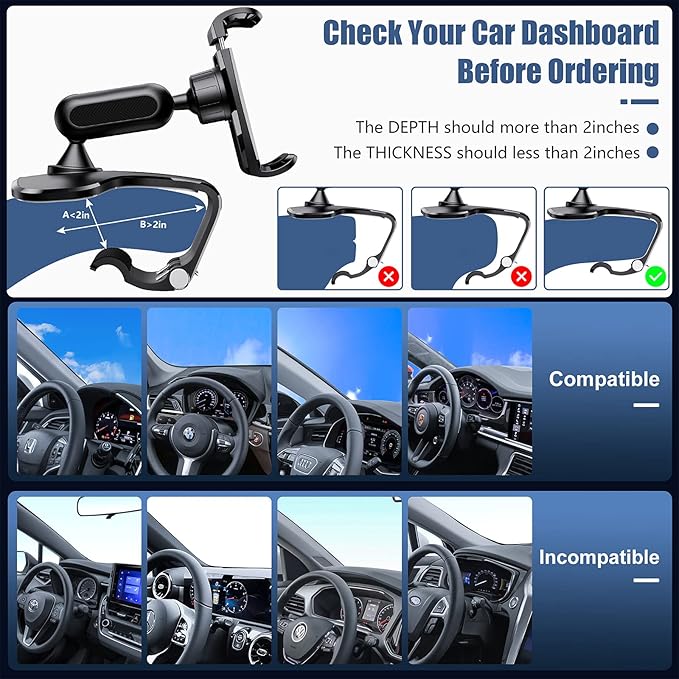 360 Degree Rotation Dashboard Cell Phone Holder - Image 4