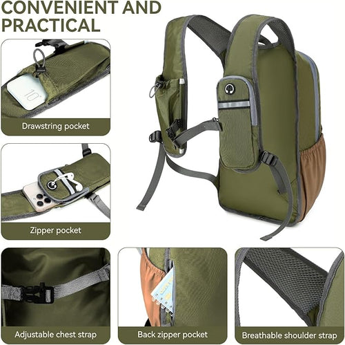 15L Small Hiking Backpack for Men Women Lightweight Packable Backpack Foldable - Image 2