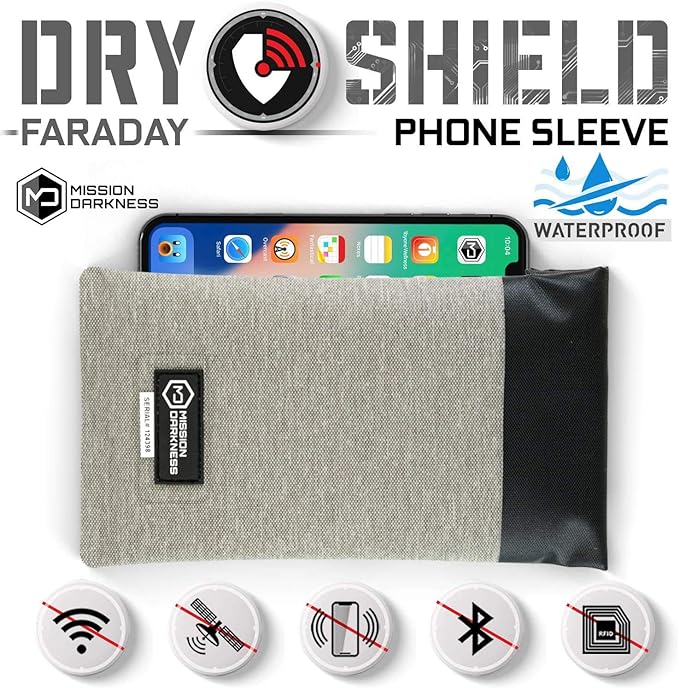 Mission Darkness Dry Shield Faraday Phone Sleeve // Slim Waterproof Dry Bag - Image 2