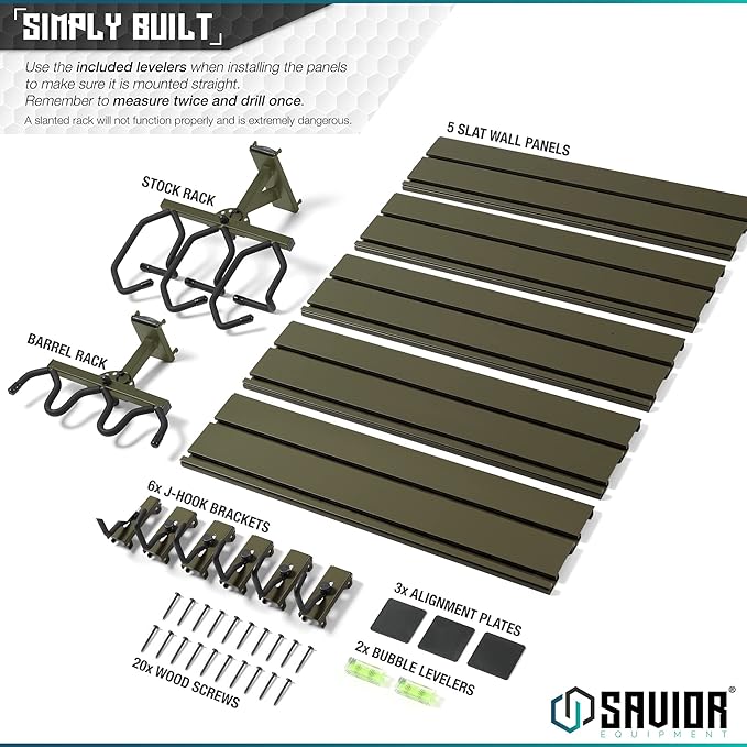 Savior Equipment Wall Rack System Heavy-Duty Steel Tactical Rifle Carbine - Image 6