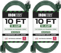 Iron Forge Cable 2 Pack Weatherproof 10 Ft Outdoor Extension Cord by IronForgeCable