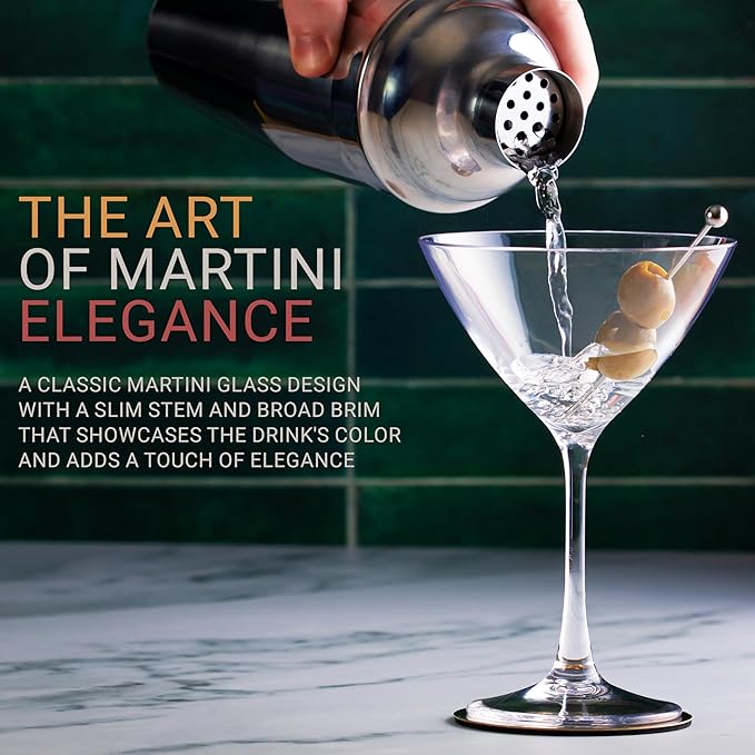 Bravario Unbreakable Plastic Martini Glasses, 100% Tritan Shatterproof Plastic - Image 3