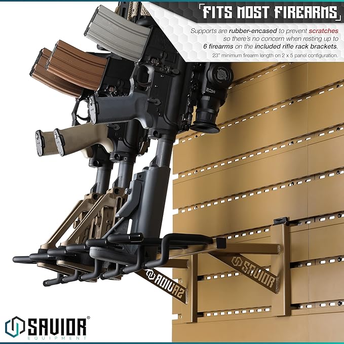 Savior Equipment Wall Rack System Heavy-Duty Steel Tactical Rifle Carbine - Image 4