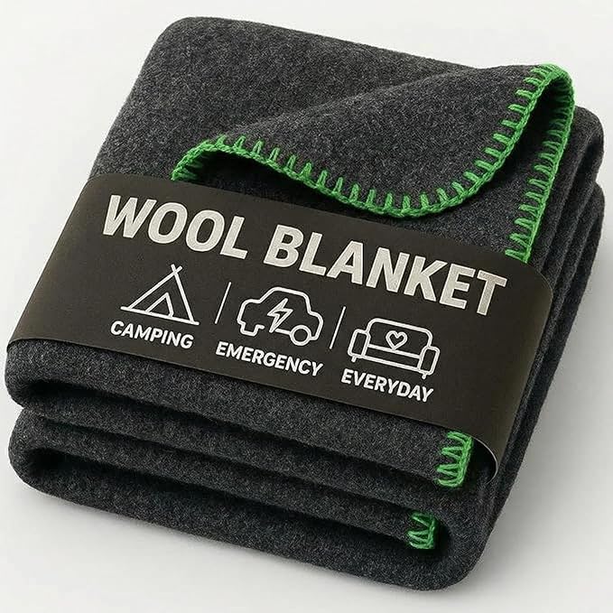 Wool Camping Blanket by JmrUsaInc