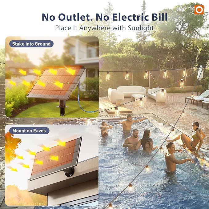 addlon 150FT Solar String Lights Outdoor - Image 4