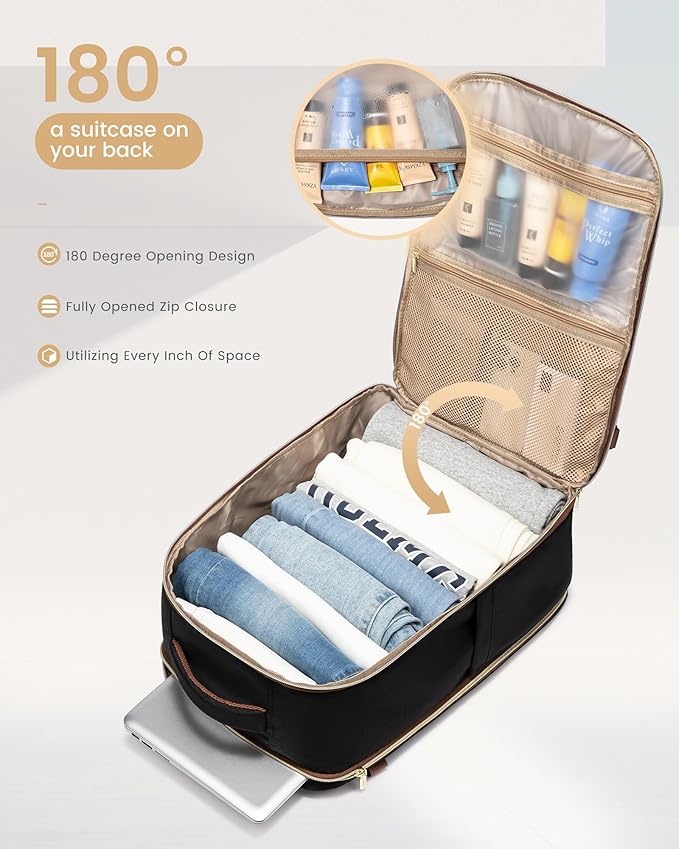 LOVEVOOK Travel Essentials Carry on Backpack 40L Travel Backpack - Image 3