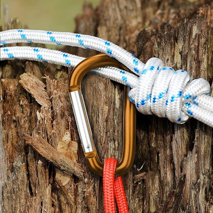 Carabiner Keychain Clip -3" Aluminum Carabiner D Ring, Caribeener Clips - Image 4
