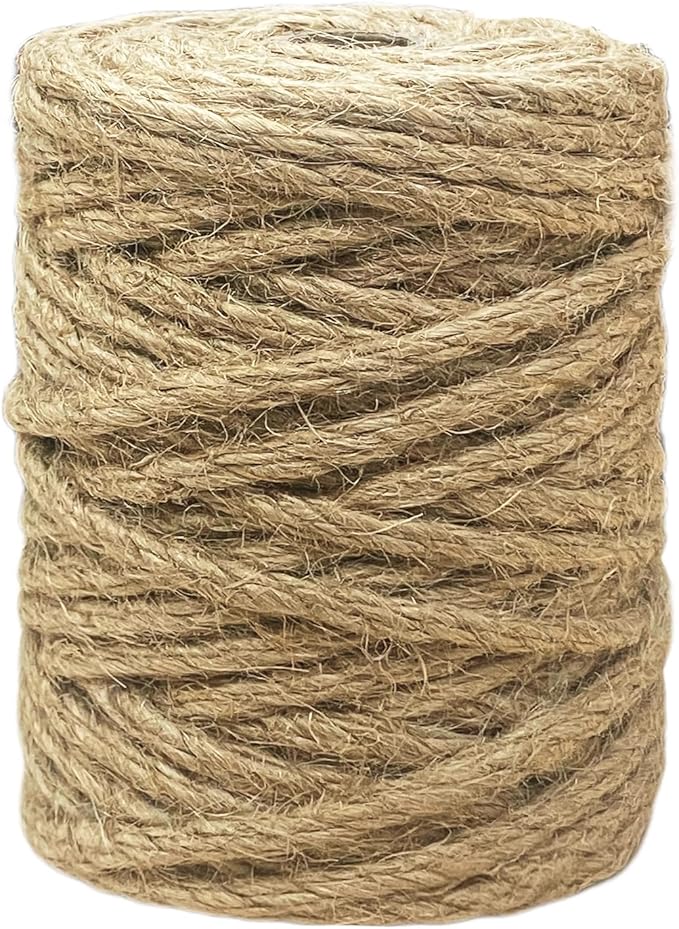 Vanhench Jute Rope 5MM 106 ft 6Ply Twisted Heavy Duty and Thick Twine Rope Bulk by Vanhench