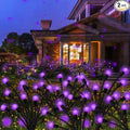 Solar Garden Lights Outdoor, 2 Pack 16 LED Solar Purple Firefly Lights by KohlrabiDecor