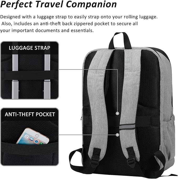 MAXTOP Travel Laptop Backpack Business Anti-theft Backpacks College Bookbag - Image 3