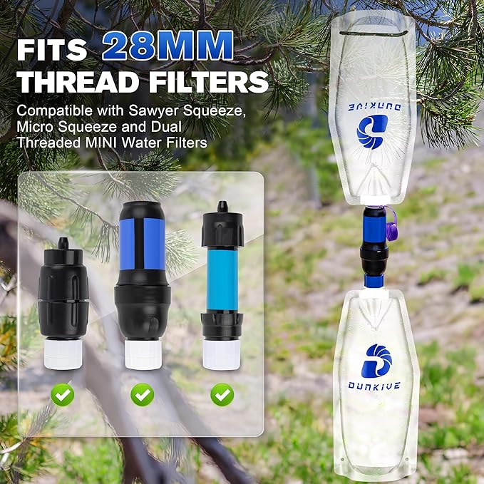 1L Collapsible Water Filter Bags and Water Filter Coupling Kit Compatible - Image 4