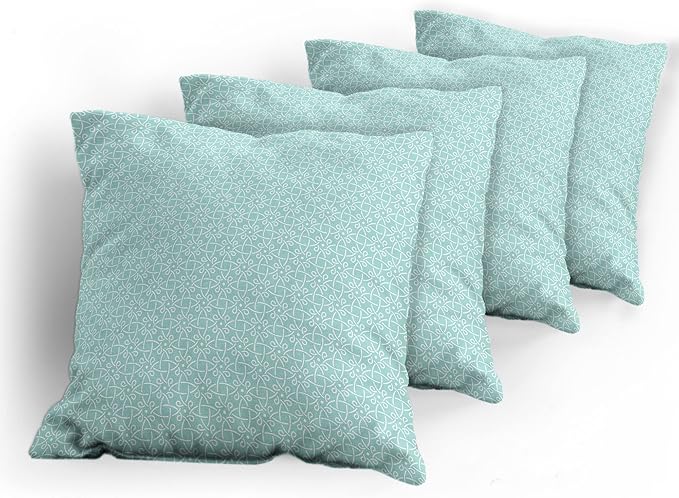 Ambesonne Celtic Decorative Throw Pillow Case Pack of 4, Aqua Celtic Style - Image 5