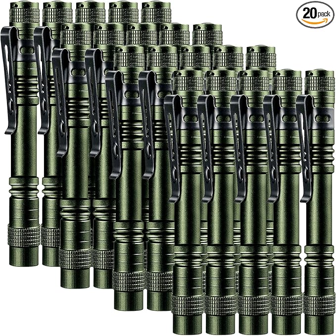 Beieverluck 20 Pack Pen Light Flashlight Mini Small Flashlight by Beieverluck