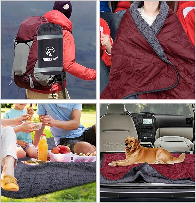 REDCAMP 79"x79" Winter Outdoor Blanket - Image 2