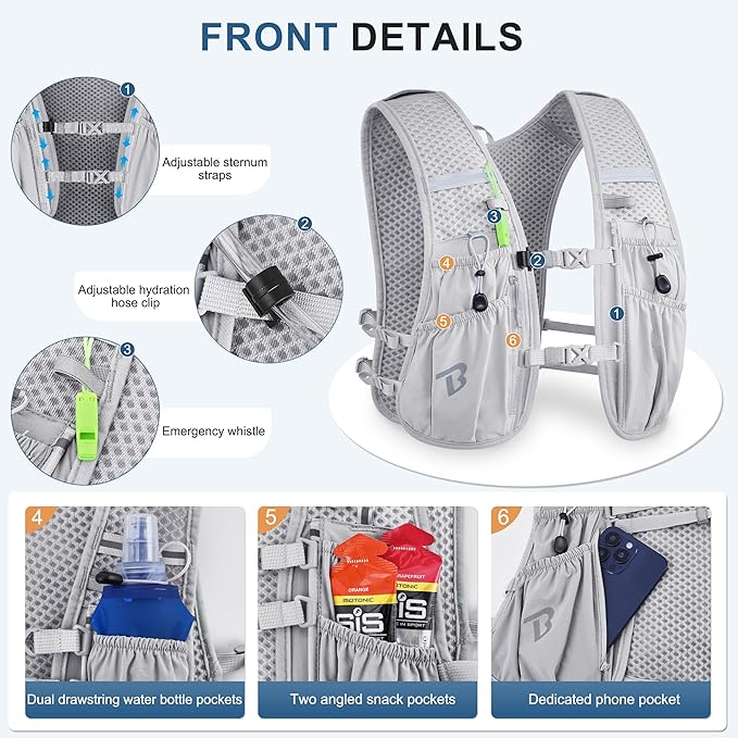 BECOJADDE Running Vest Hydration Backpack - Image 2