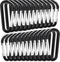 24pc Aluminum Carabiner Clip D Ring, Keychain Spring Hook, Small Carabiners Set by Zalava