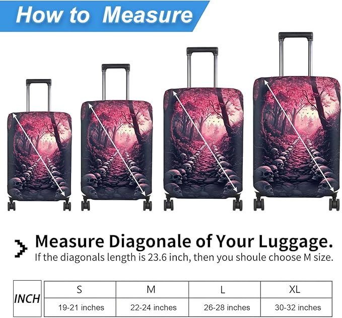 Luggage Cover Protector for 19-20 Inch Suitcases, TSA Approved Elastic Travel - Image 2