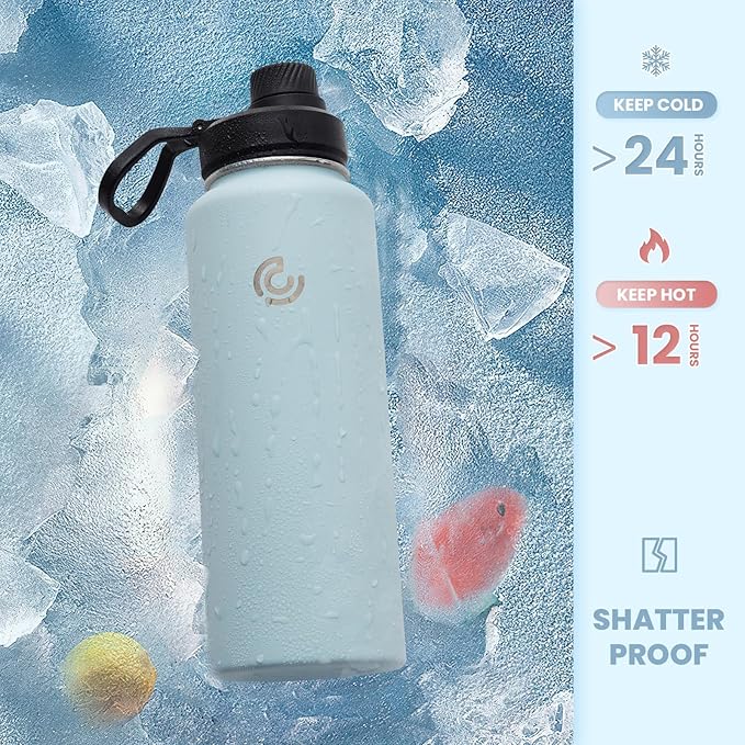 Sports Water Bottle 40oz, Insulated Water Bottle - Image 4