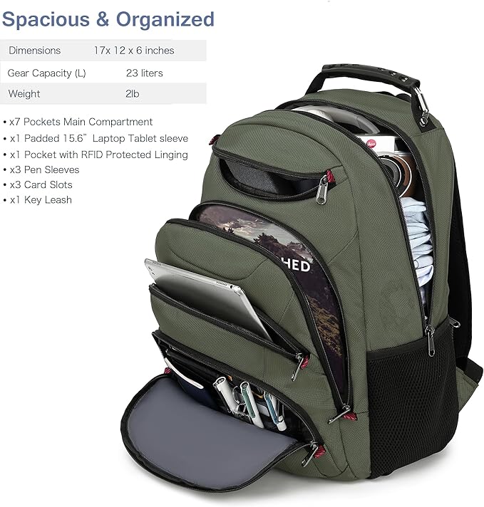 Boavan Laptop Backpack for men, 15.6 inch Laptop Bag - Image 2