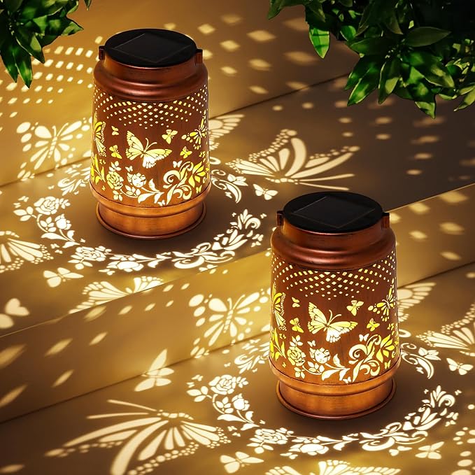 Solar Lanterns Outdoor Waterproof Butterfly Garden Decor Birthday Gifts - Image 7