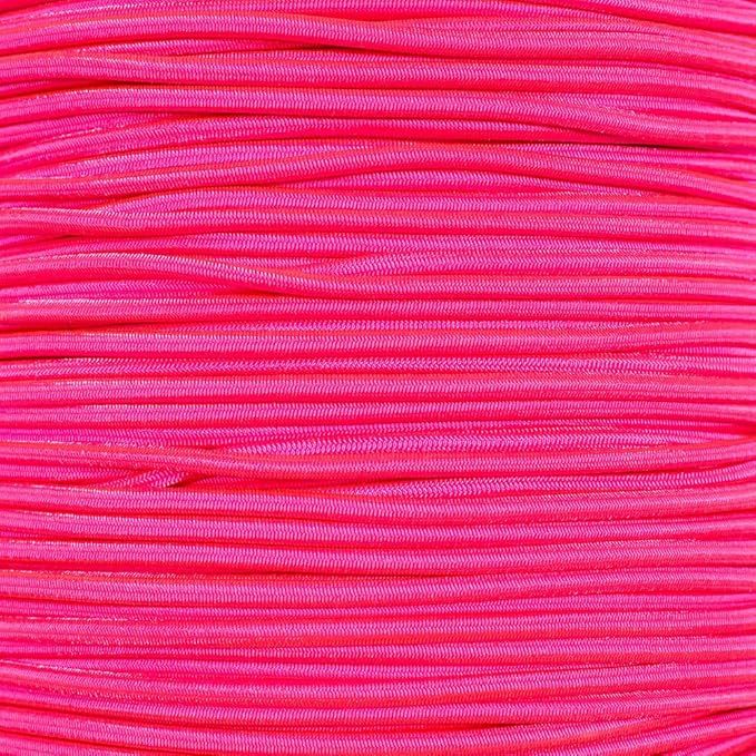 1/8” Shock Cord For Replacement, & Outdoors, Neon Pink, 50 feet by ParacordPlanet