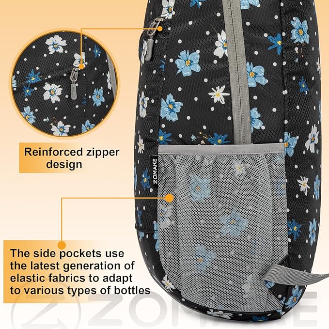ZOMAKE Lightweight Packable Backpack, Foldable Backpacks Small Daypack - Image 7