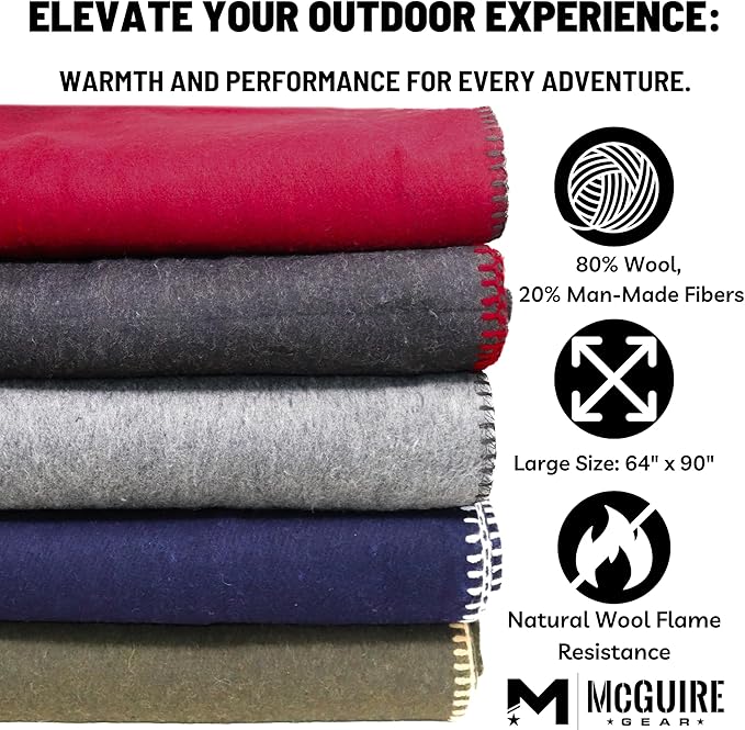 M MCGUIRE GEAR Heavy Duty Wool Blanket, and First Aid Use – Mil-Spec, Fire - Image 5