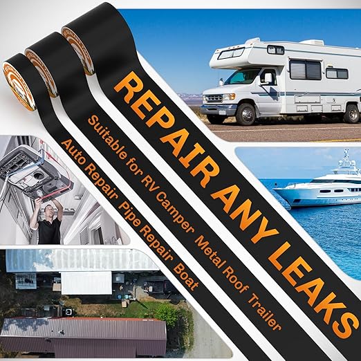WELLUCK Butyl Sealant Tape, 6 Inch X 50 Foot RV Roof Tape Sealant Roofing Tape - Image 5