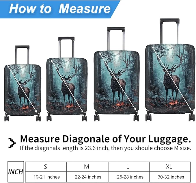 Luggage Cover Protector for 30-32 Inch Suitcases, TSA Approved Elastic Travel - Image 2