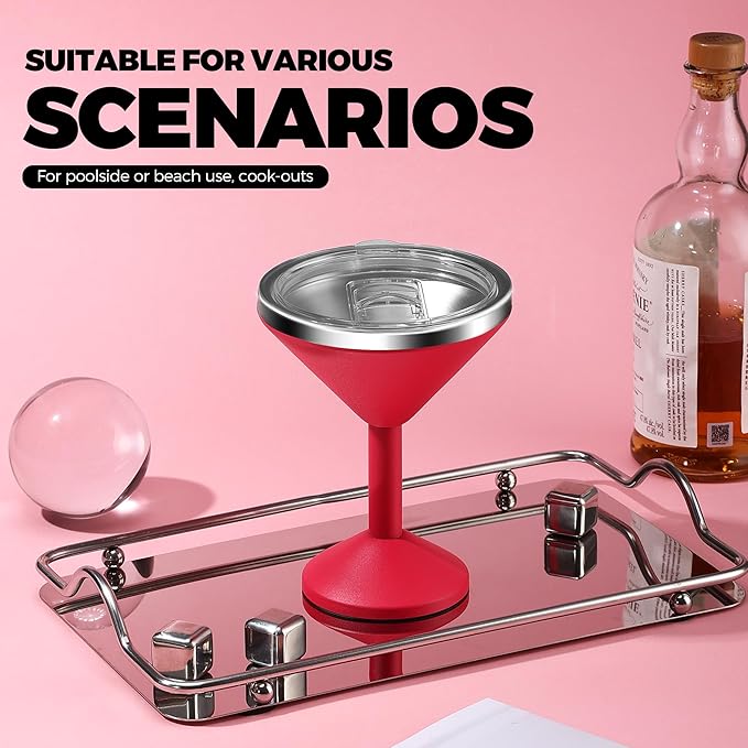 13oz Stainless Steel Martini Glass - Image 9