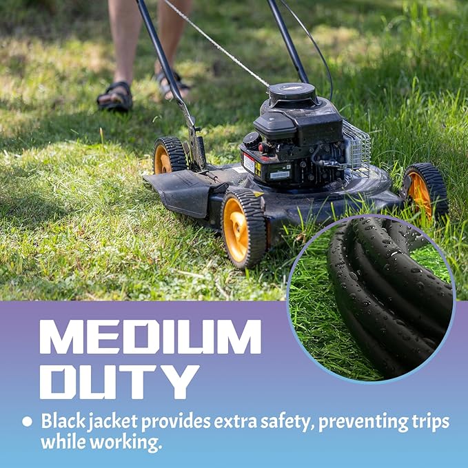 Indoor Outdoor Extension Cord 15 FT, 16/3 SJTW Weatherproof Black Electrical - Image 6