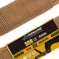 Paracord 550 lb, 7 Strand Paracord Rope 250ft 4mm, Nylon Parachute Cord by FISHLUND