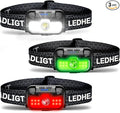 HOKOILN 3-Pack LED Headlamp Rechargeable by HOKOILN