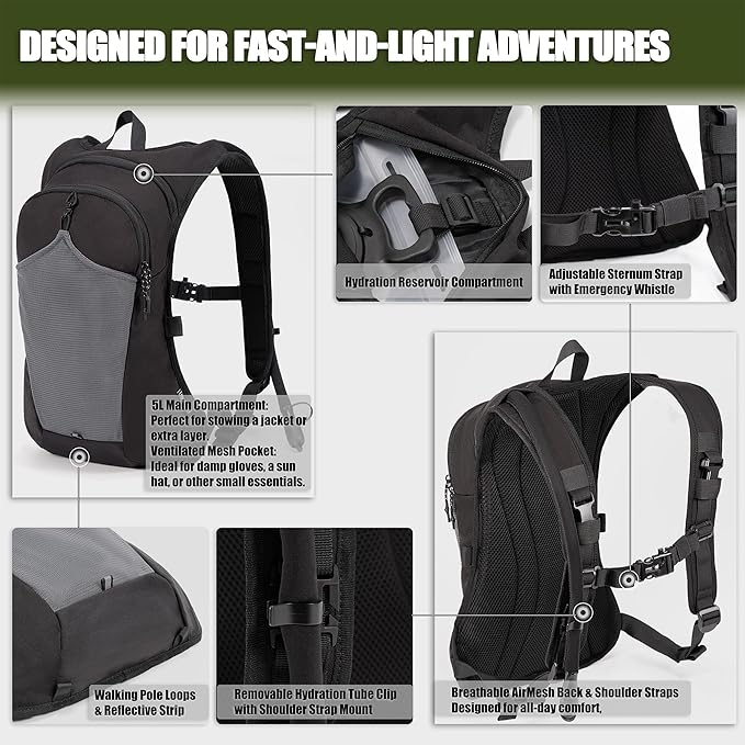2-in-1 Hydration Backpack & Tactical Chest Pack - Image 4