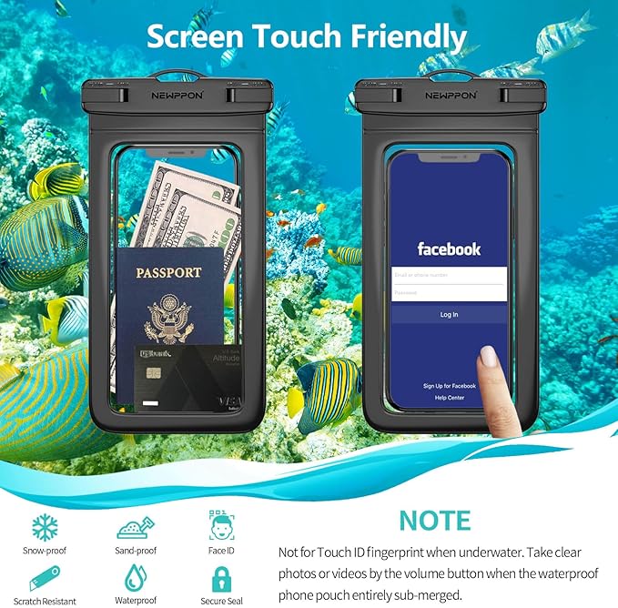 6 Pack 8.5" Waterproof Cell Phone Pouch - Image 6