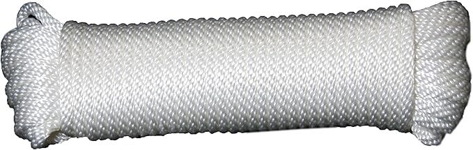 T.W Evans Cordage Co. 44-168 1/2-Inch Solid Braid Nylon Rope 100-Feet Hank by Unknown