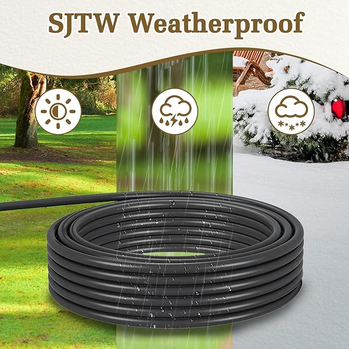 6FT 14 Gauge Outdoor Extension Cord 6-Outlet 14/3 SJTW Heavy Duty Extension Cord - Image 5