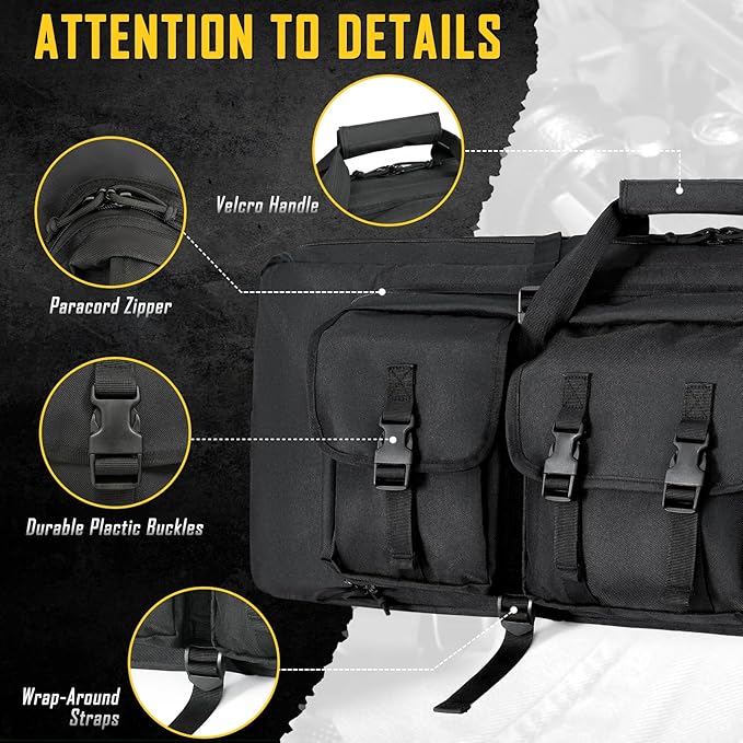 DULCE DOM 32/36/42/48/52 inch Double Rifle Case Soft Gun Bag - Image 4