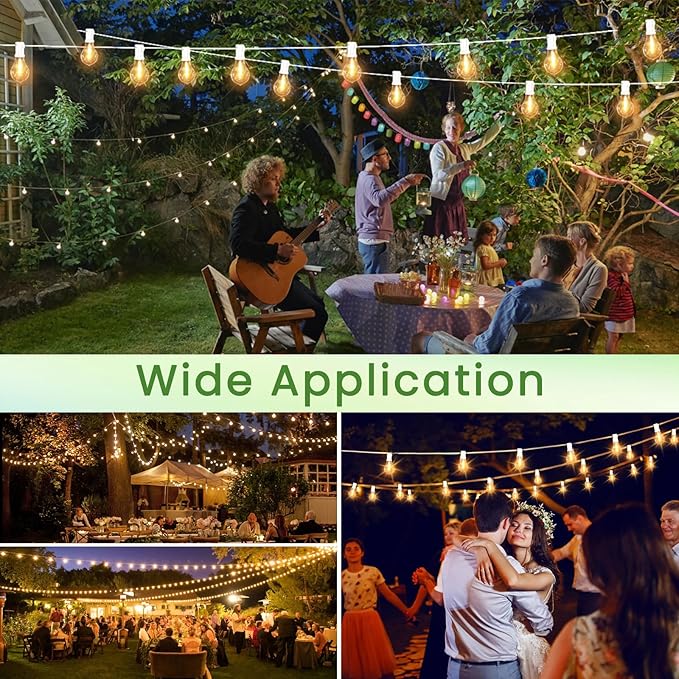 Outdoor String Lights, 100FT LED Patio String Light, String Lights - Image 7